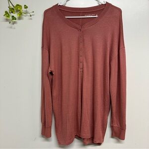 Abercrombie & Fitch soft cozy collection, size large, long sleeve mauve top